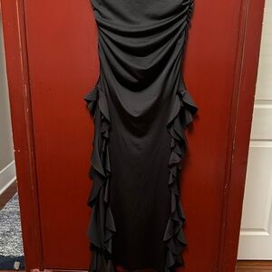 “know one cares” Stylish Black Dress